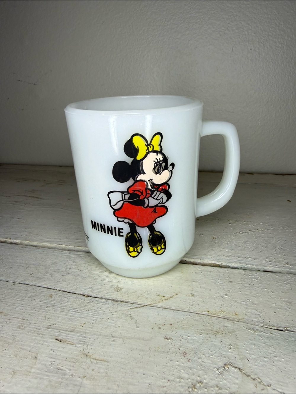 1970's Disney MINNIE MOUSE Anchor Hocking Pepsi Collector Coffee Cup Mug White M